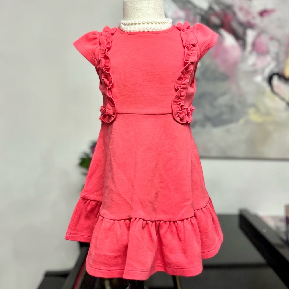 NWT Janie & Jack ruffled coral dress